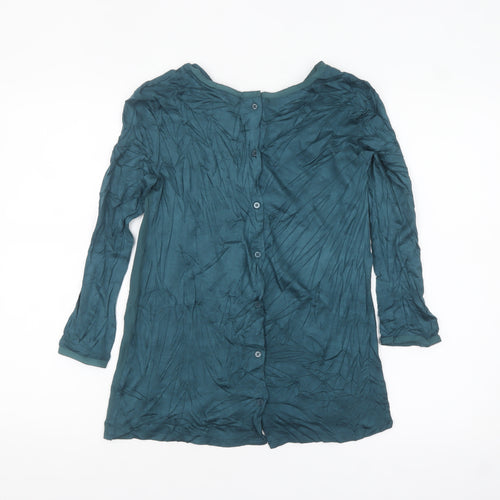 Warehouse Women's Green Long Sleeve Button Blouse UK 6