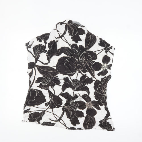Next Womens Black Floral Sleeveless Tunic Blouse Size 18