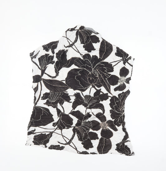 Next Womens Black Floral Sleeveless Tunic Blouse Size 18