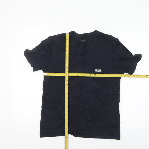 Hugo Boss Men’s Black Crew Neck Short Sleeve Cotton T-Shirt M