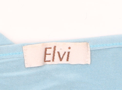 Elvi Women's Blue V-Neck Stretch T-Shirt Size 16
