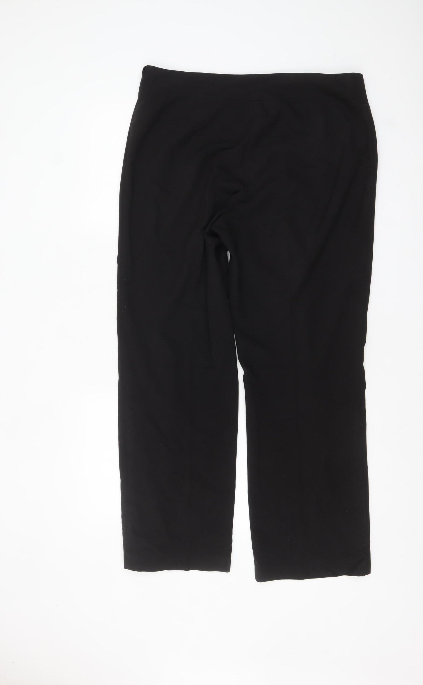 Simply Stock Shop Women's Black Size 12 Straight Leg Stretch Trousers