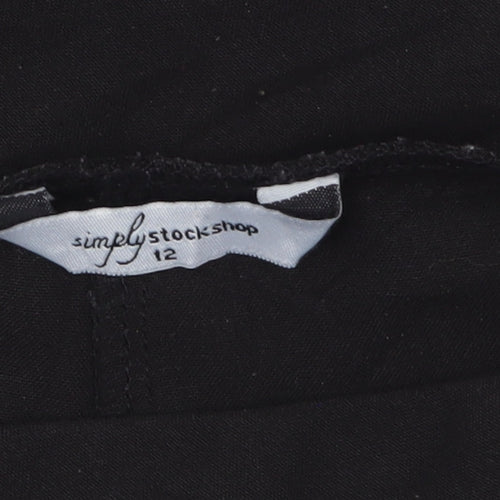 Simply Stock Shop Women's Black Size 12 Straight Leg Stretch Trousers