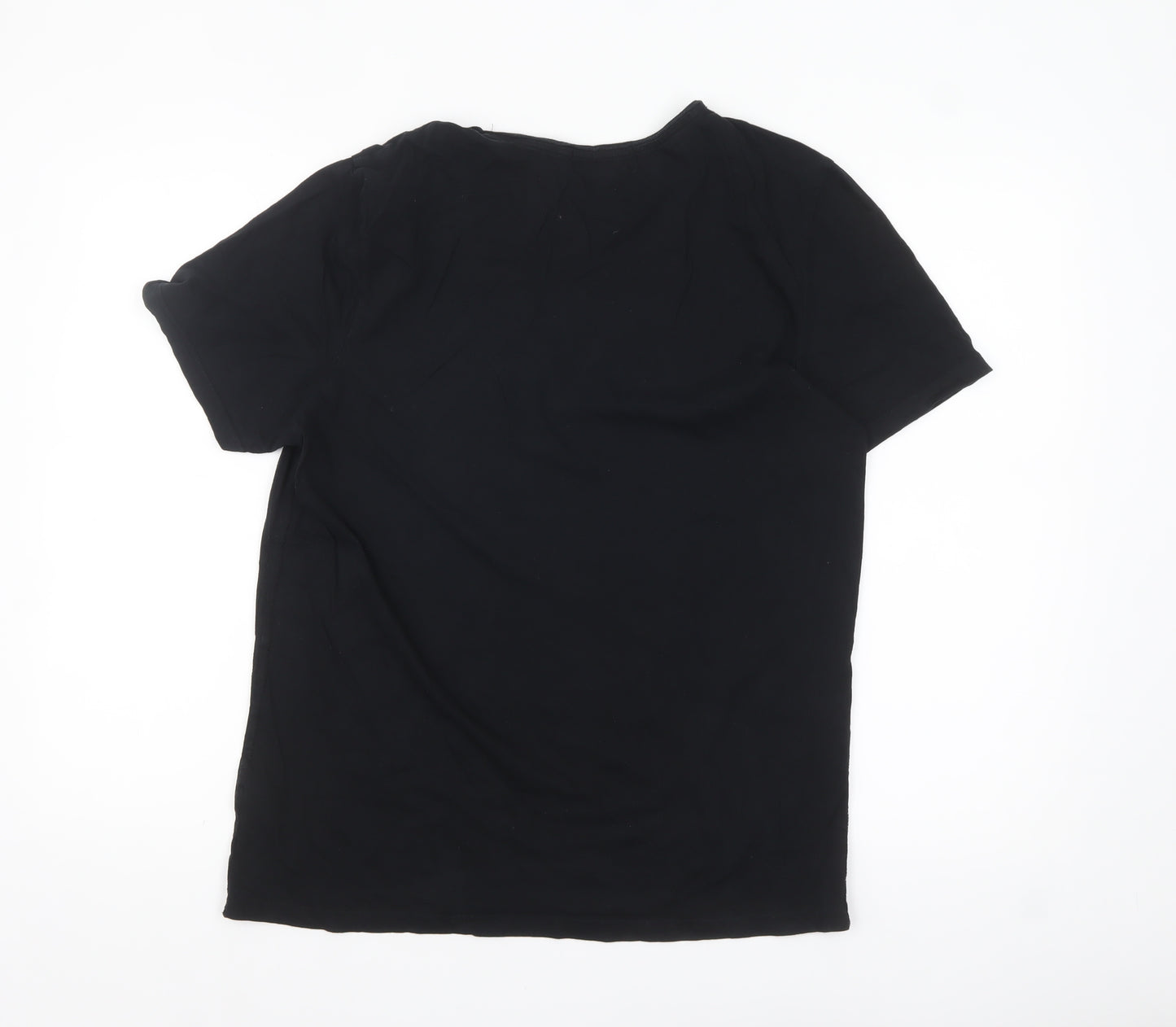 Topman Men's Black Graphic Skeleton Print T-Shirt L