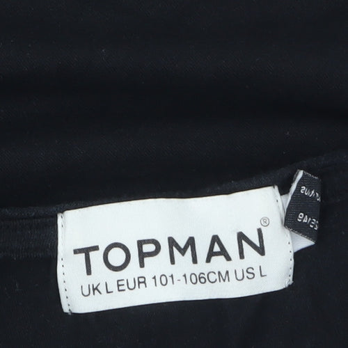 Topman Men's Black Graphic Skeleton Print T-Shirt L
