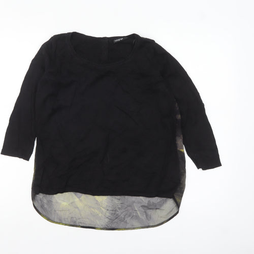 Marks and Spencer Autograph Womens Black Mix 3/4 Sleeve Tunic UK 10