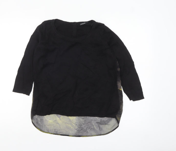 Marks and Spencer Autograph Womens Black Mix 3/4 Sleeve Tunic UK 10