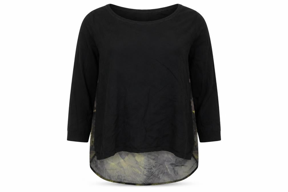 Marks and Spencer Autograph Womens Black Mix 3/4 Sleeve Tunic UK 10