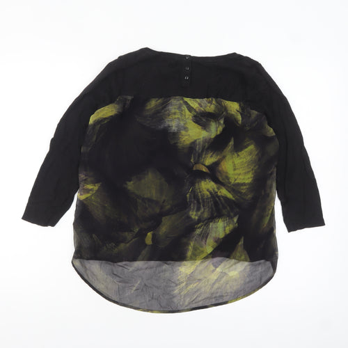 Marks and Spencer Autograph Womens Black Mix 3/4 Sleeve Tunic UK 10