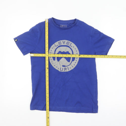 Next Boys Blue 'Level Up' Gaming Graphic Cotton T-Shirt 11 Years