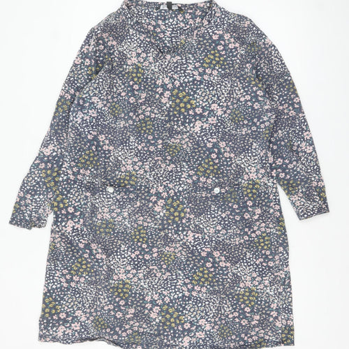 Bonmarché Women’s Blue Floral Cotton Button-Up Shirt Size 16