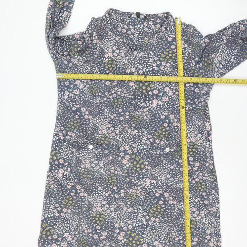 Bonmarché Women’s Blue Floral Cotton Button-Up Shirt Size 16