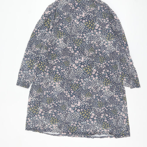 Bonmarché Women’s Blue Floral Cotton Button-Up Shirt Size 16