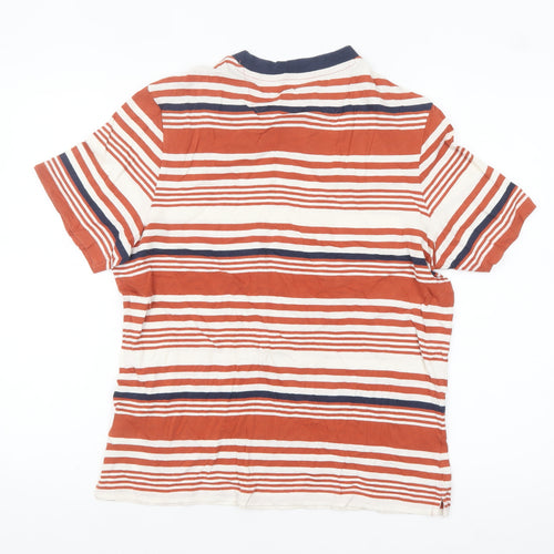Farah 1920 Men's Multicoloured Striped Crew Neck Cotton T-Shirt Size S