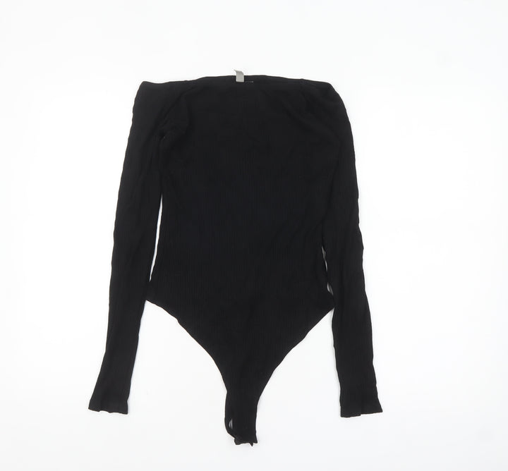 ASOS Women’s Black Long Sleeve Bodysuit UK 12 Slim Fit