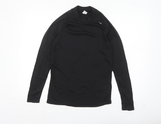 Decathlon Men Black M Long Sleeve Athletic Moisture Wicking Top