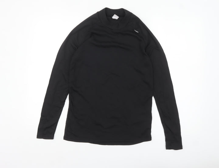 Decathlon Men Black M Long Sleeve Athletic Moisture Wicking Top
