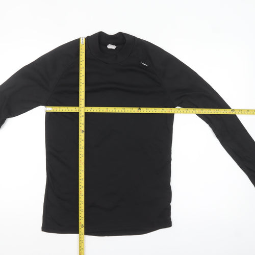 Decathlon Men Black M Long Sleeve Athletic Moisture Wicking Top