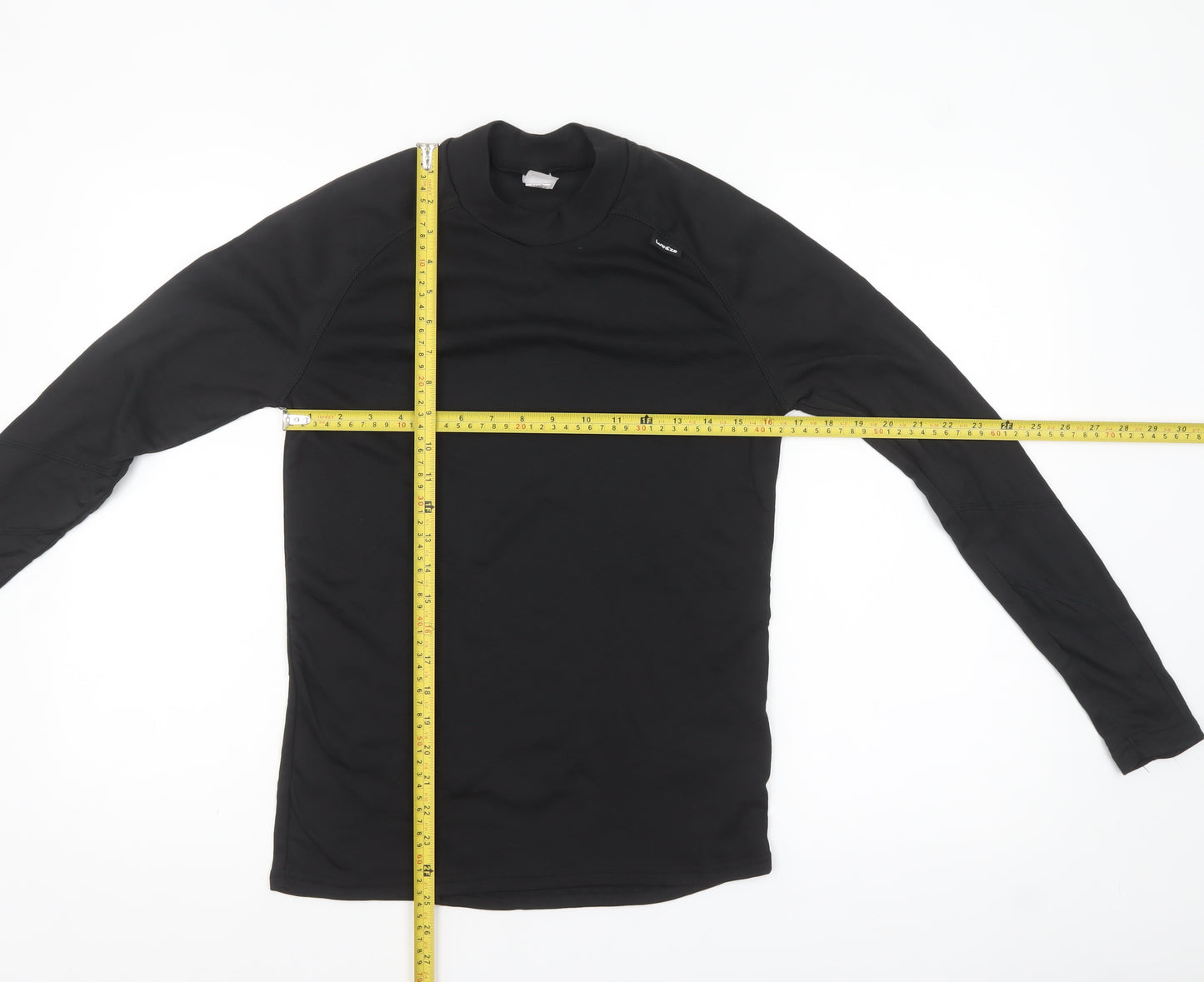 Decathlon Men Black M Long Sleeve Athletic Moisture Wicking Top