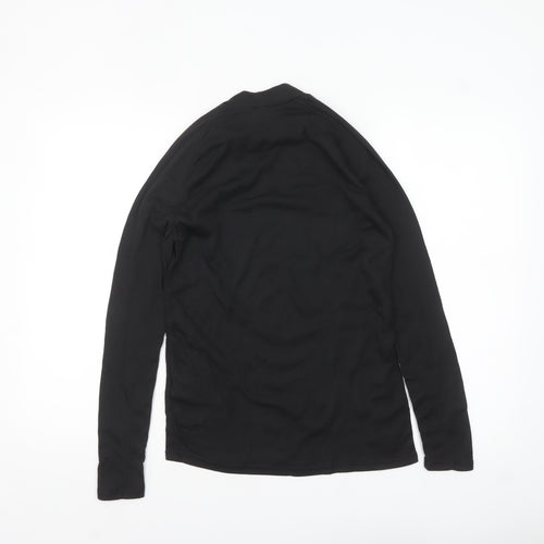 Decathlon Men Black M Long Sleeve Athletic Moisture Wicking Top