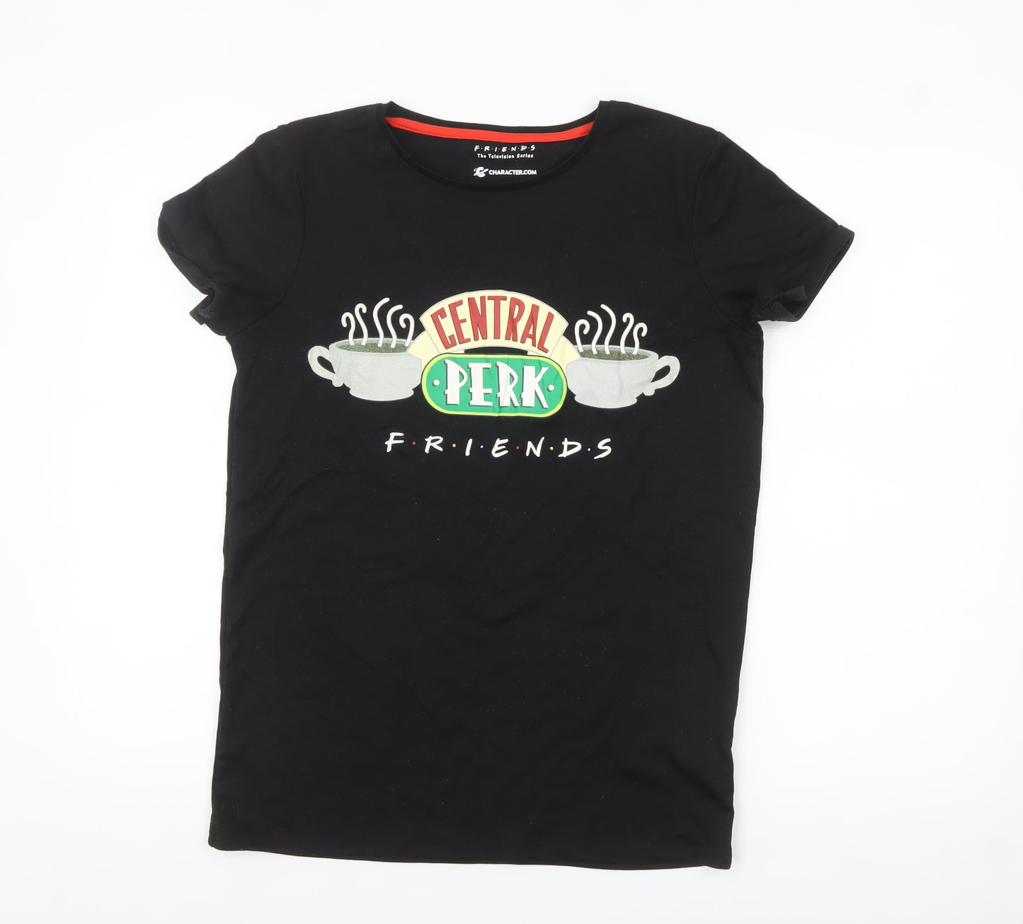 Character.com Girls Black Friends Central Perk Graphic T-Shirt 14-15 Years