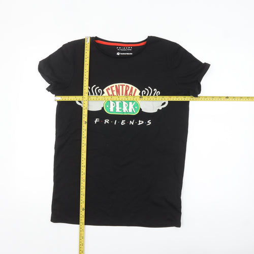 Character.com Girls Black Friends Central Perk Graphic T-Shirt 14-15 Years