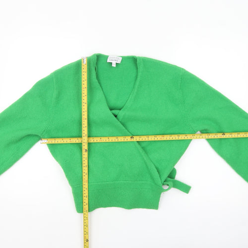 & Other Stories Women Green Wrap Knit Jumper Size 12 Long Sleeve