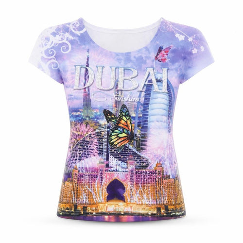 Al Jaber Women’s Multicoloured Dubai Graphic T-Shirt M