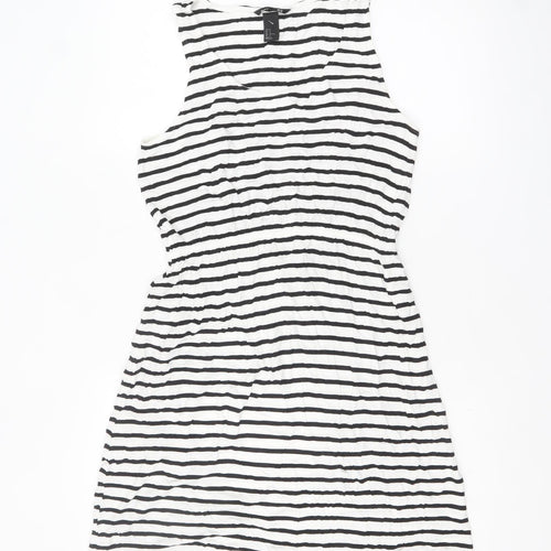H&M Women’s Black White Striped Tank Dress Size 12