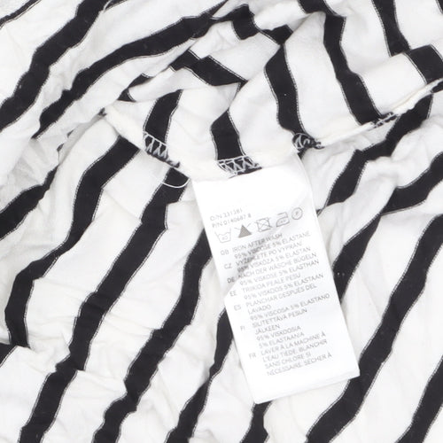 H&M Women’s Black White Striped Tank Dress Size 12