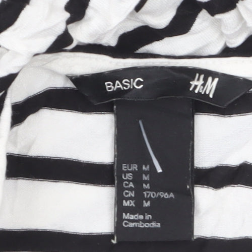 H&M Women’s Black White Striped Tank Dress Size 12