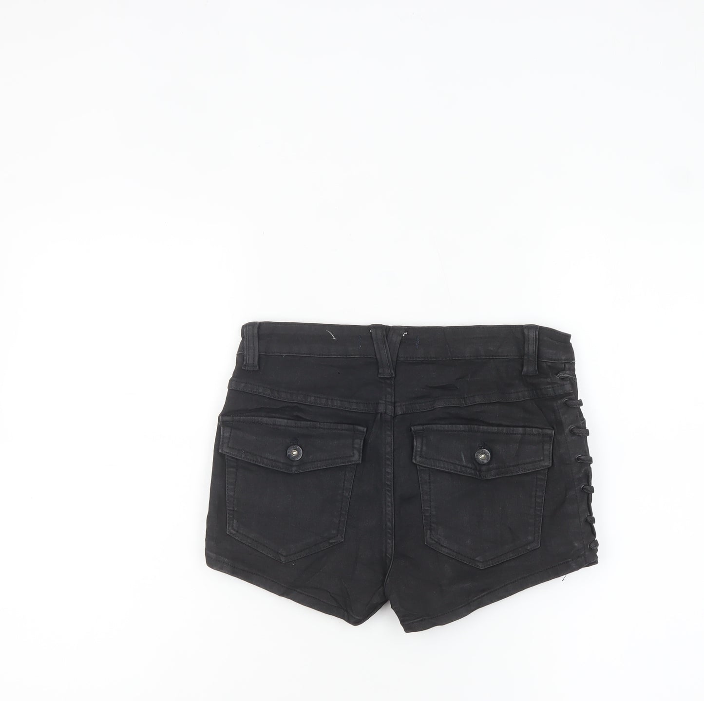 Free People Womens Black Size 10 High Rise Denim Hot Pants Shorts