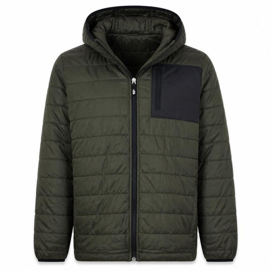 The North Face Boys Green XL Hooded Puffer Jacket Lightweight Winter Coat