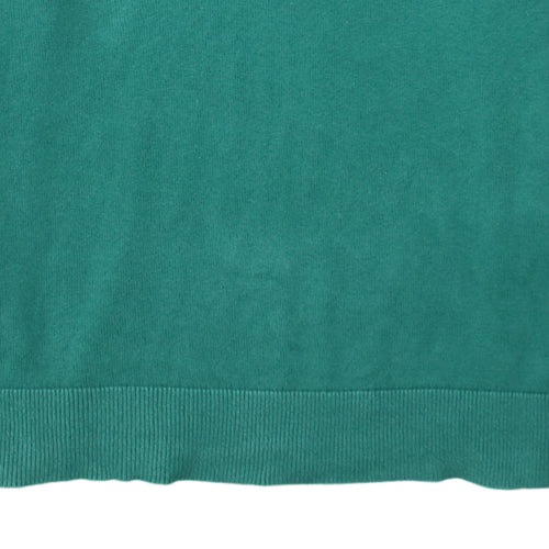 Tommy Hilfiger Men’s Green Cotton V-Neck Jumper Size M