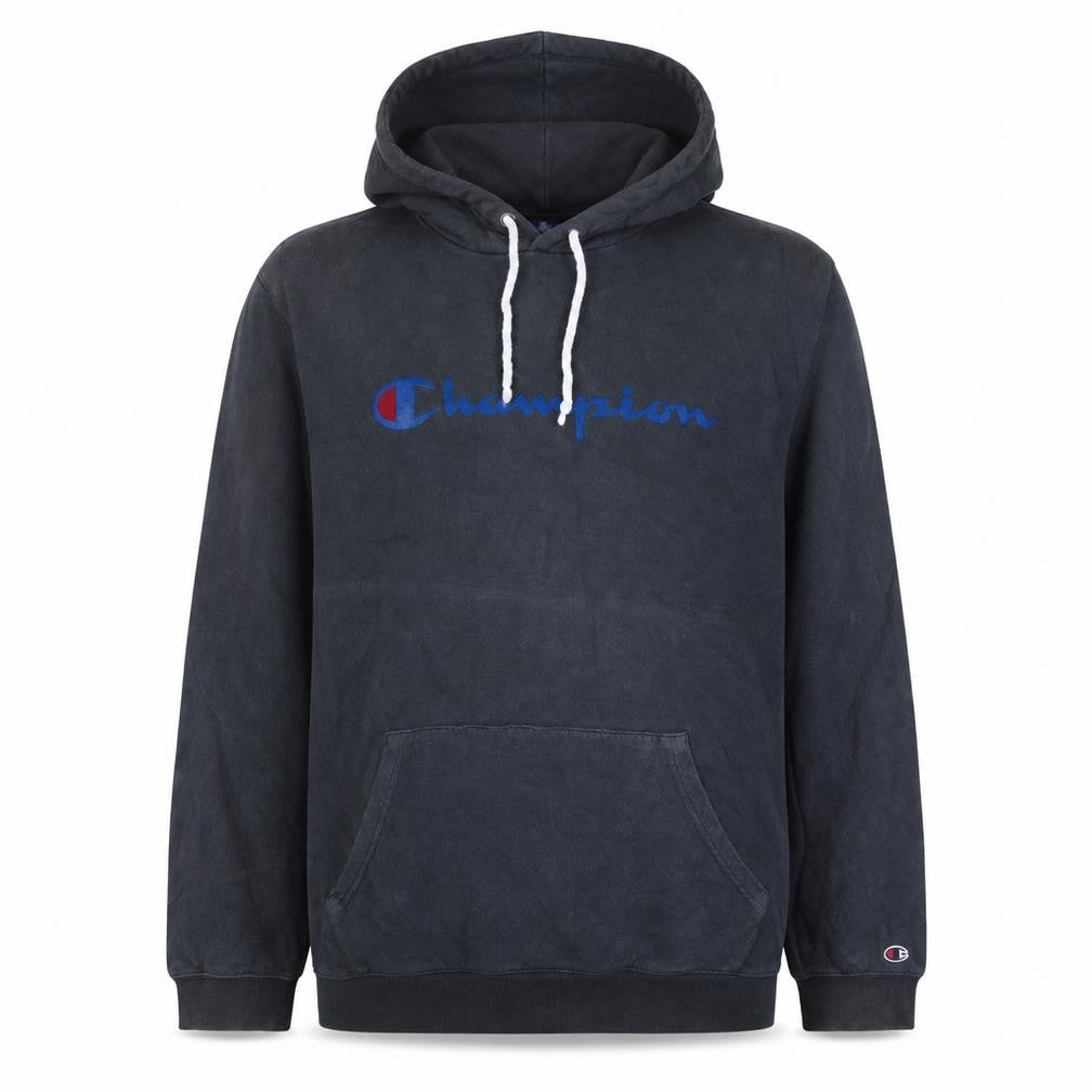 Champion Men's Black Pullover Hoodie XL Logo Fleece Sweatshirt