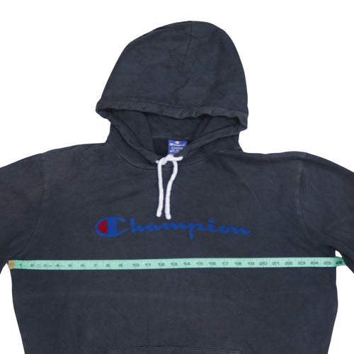 Champion Men's Black Pullover Hoodie XL Logo Fleece Sweatshirt