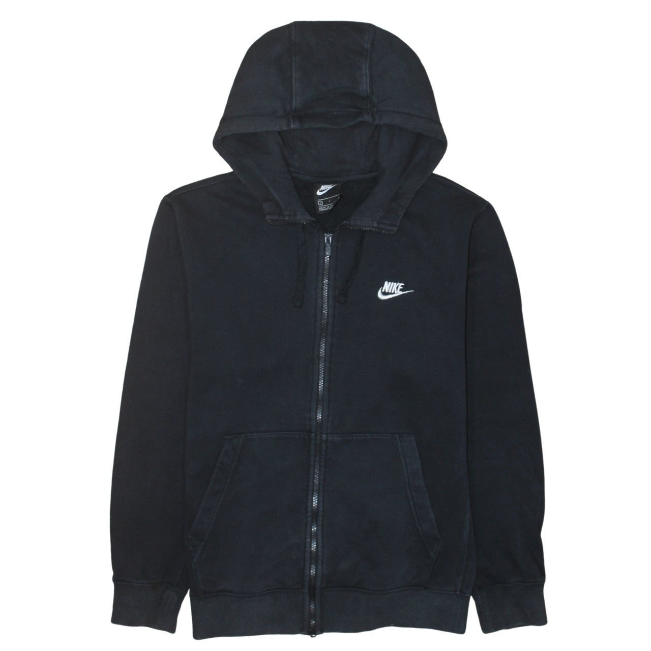 Nike Men's Black Full Zip Hoodie Size S Regular Fit Fleece