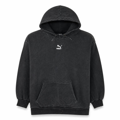 Puma Women Black XL Pullover Hoodie Sweatshirt Casual Cotton Blend