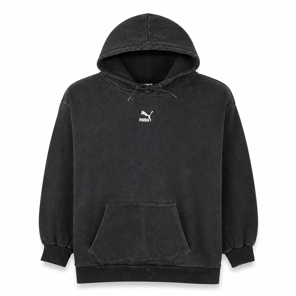 Puma Women Black XL Pullover Hoodie Sweatshirt Casual Cotton Blend