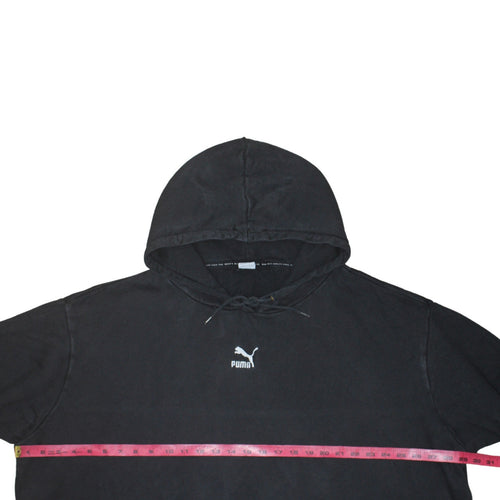 Puma Women Black XL Pullover Hoodie Sweatshirt Casual Cotton Blend