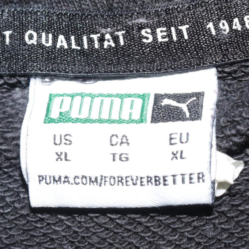 Puma Women Black XL Pullover Hoodie Sweatshirt Casual Cotton Blend