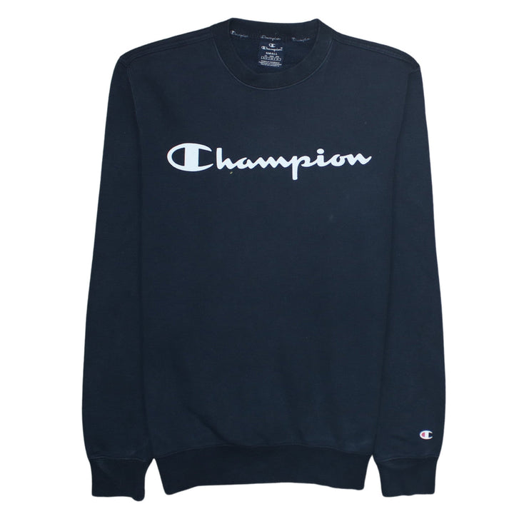 Champion Men's Black Small Crew Neck Pullover Sweatshirt