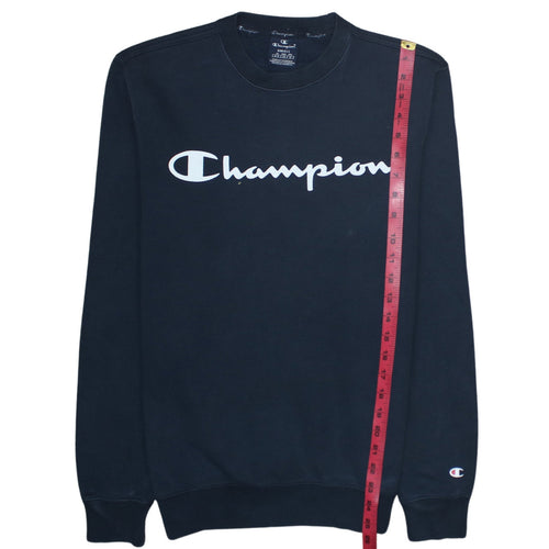 Champion Men's Black Small Crew Neck Pullover Sweatshirt