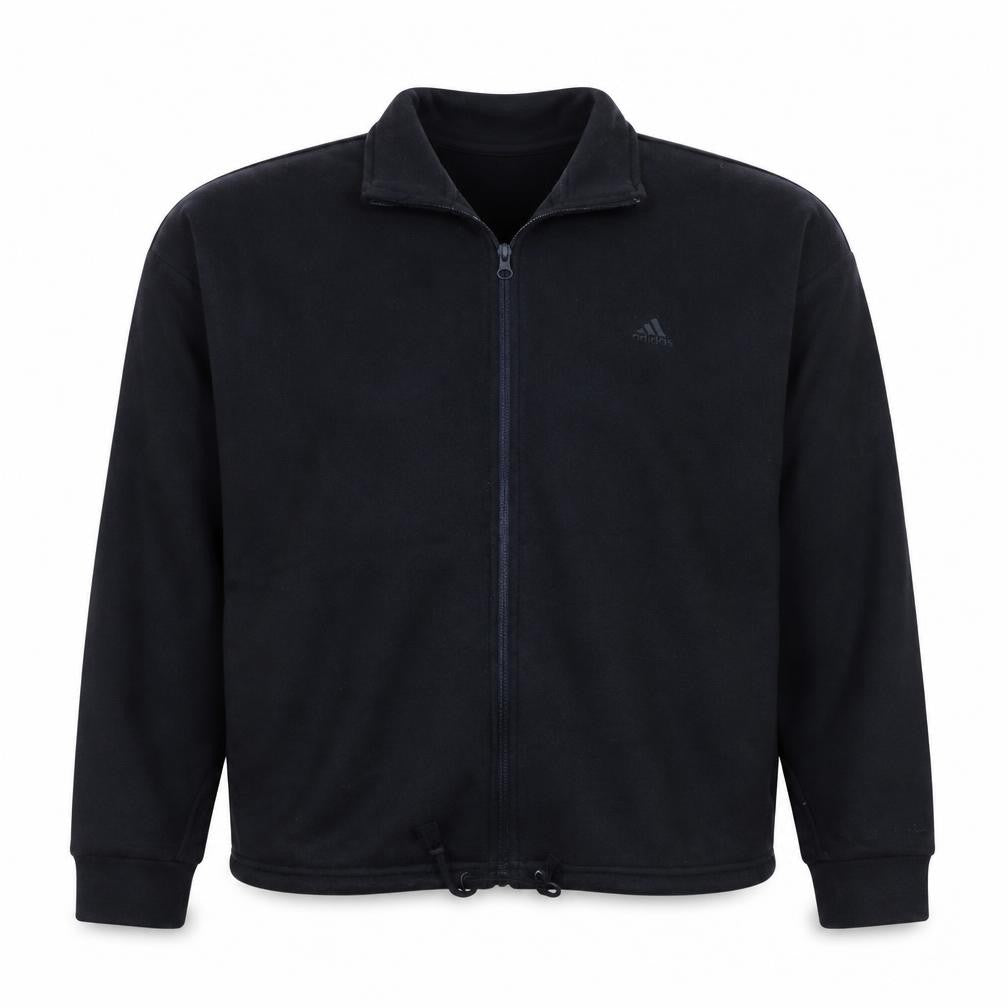 Front view of Adidas Women Black Full Zip Sweatshirt, size 14, Classic Fit