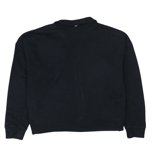 Adidas Women Black Full Zip Sweatshirt Size 14 Classic Fit