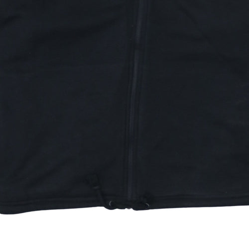 Adidas Women Black Full Zip Sweatshirt Size 14 Classic Fit