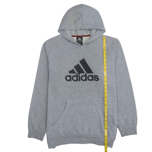 Adidas Men's Grey Pullover Hoodie XL Classic Logo Sweatshirt