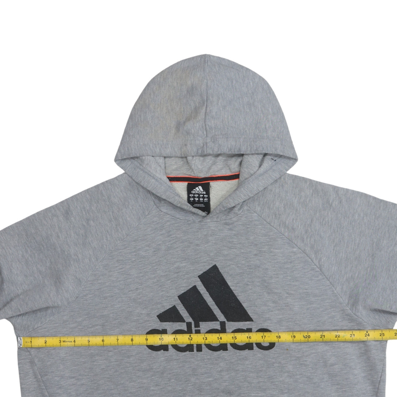 Adidas Men's Grey Pullover Hoodie XL Classic Logo Sweatshirt