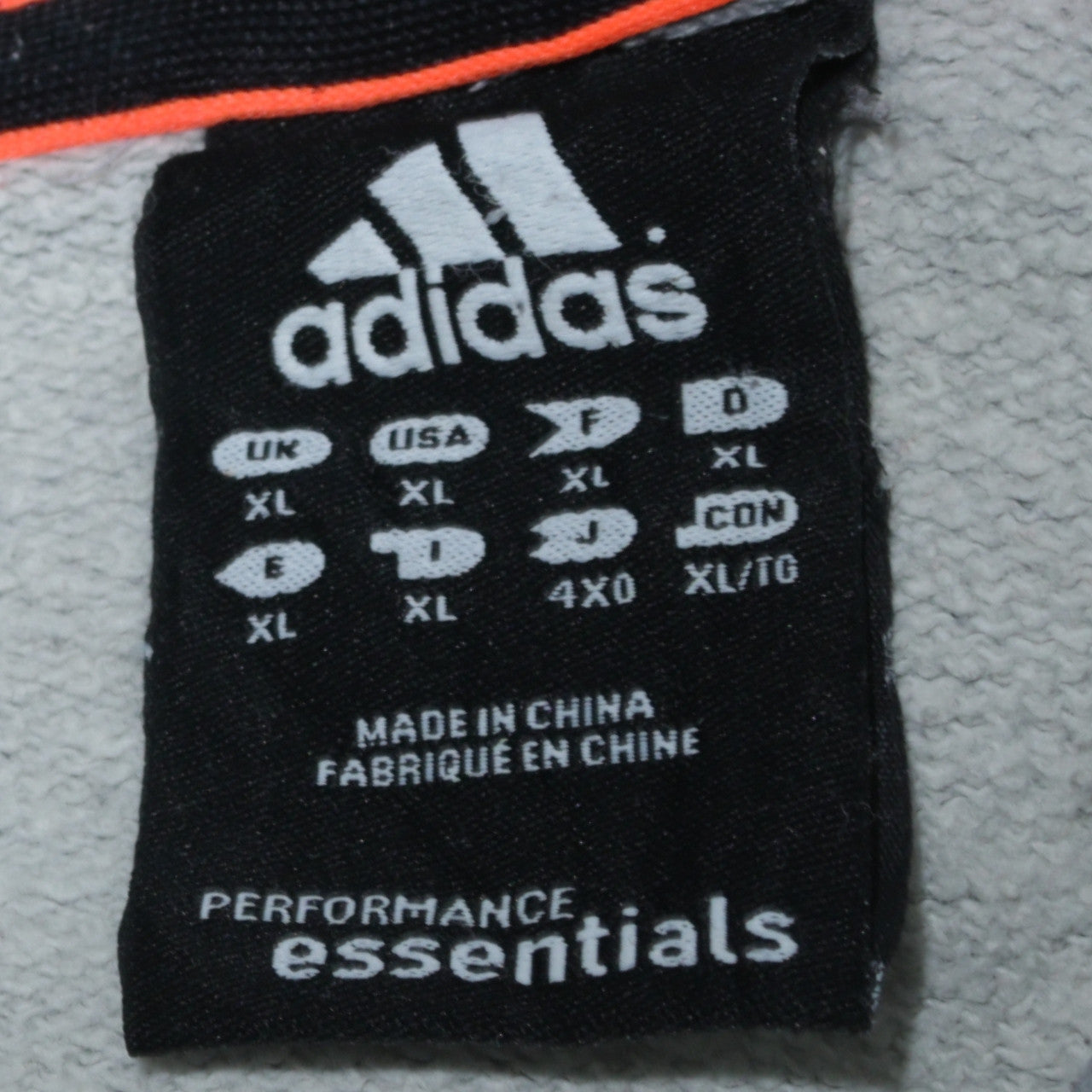 Adidas Men's Grey Pullover Hoodie XL Classic Logo Sweatshirt