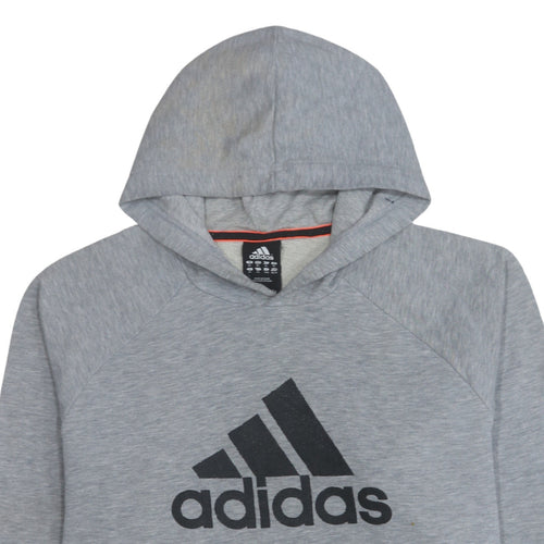Adidas Men's Grey Pullover Hoodie XL Classic Logo Sweatshirt